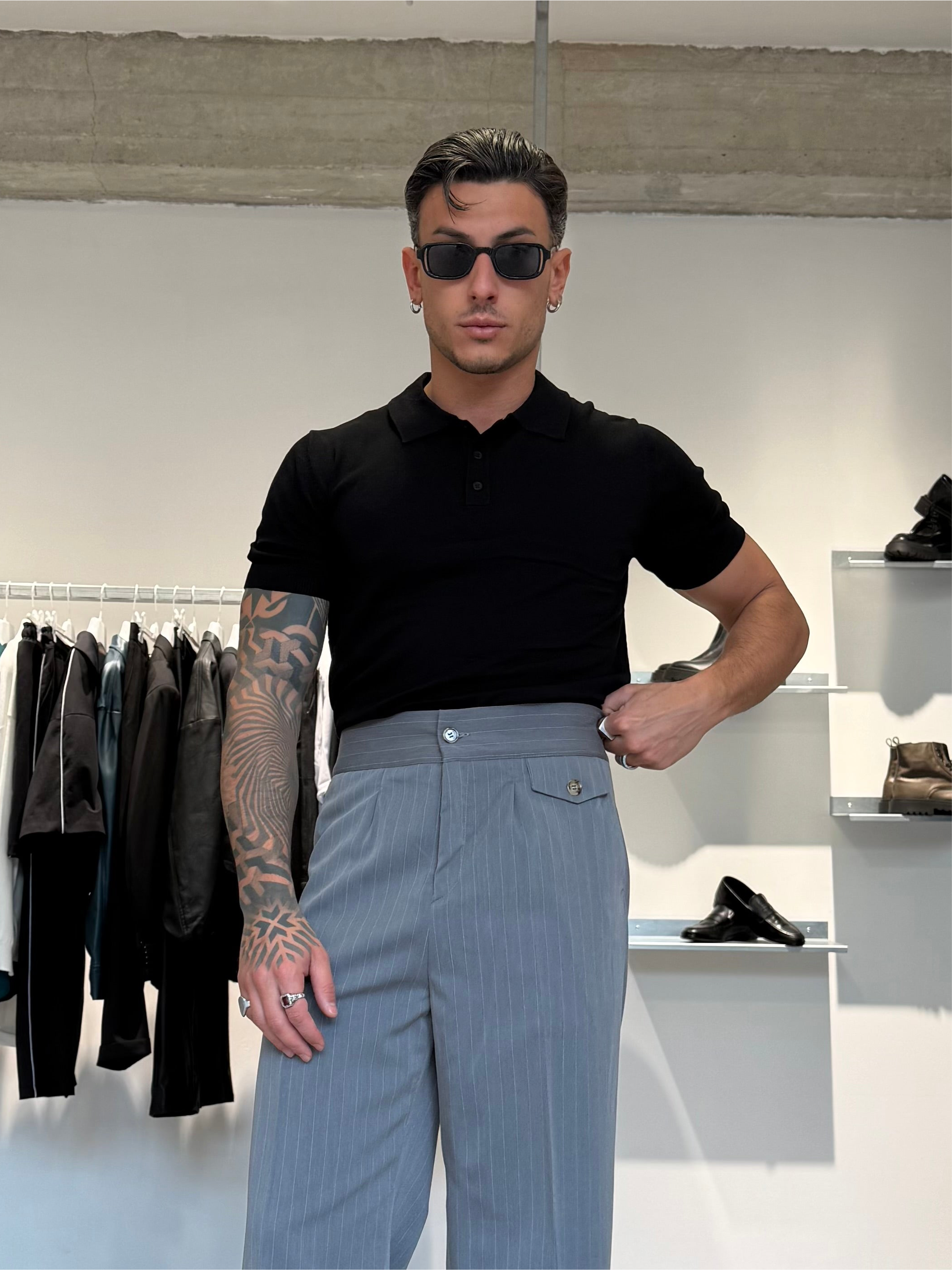 POLO VISCOSA BOTTONI
