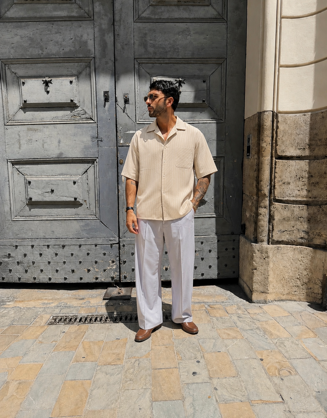CAMICIA OVERSIZE RIVIERA BACCHETTINA