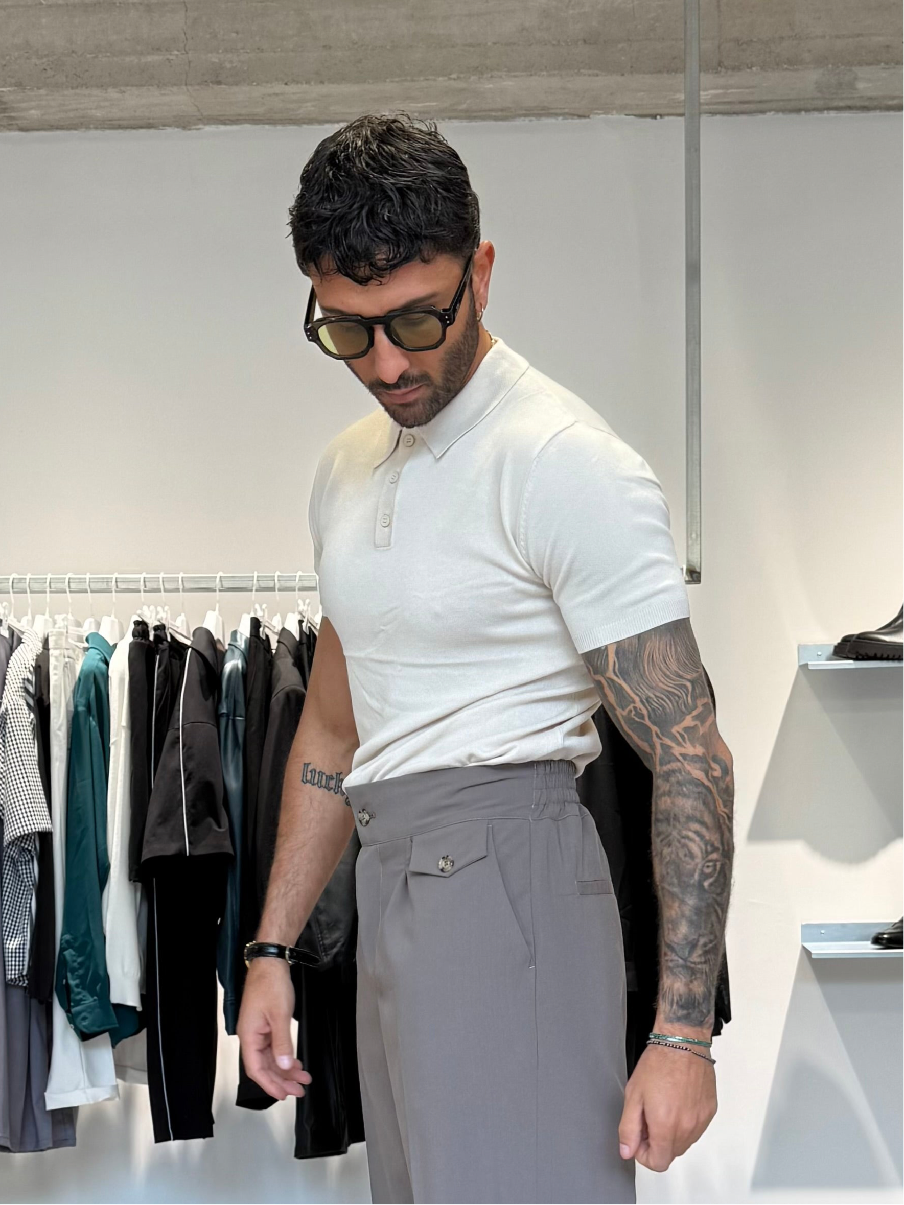 POLO VISCOSA BOTTONI