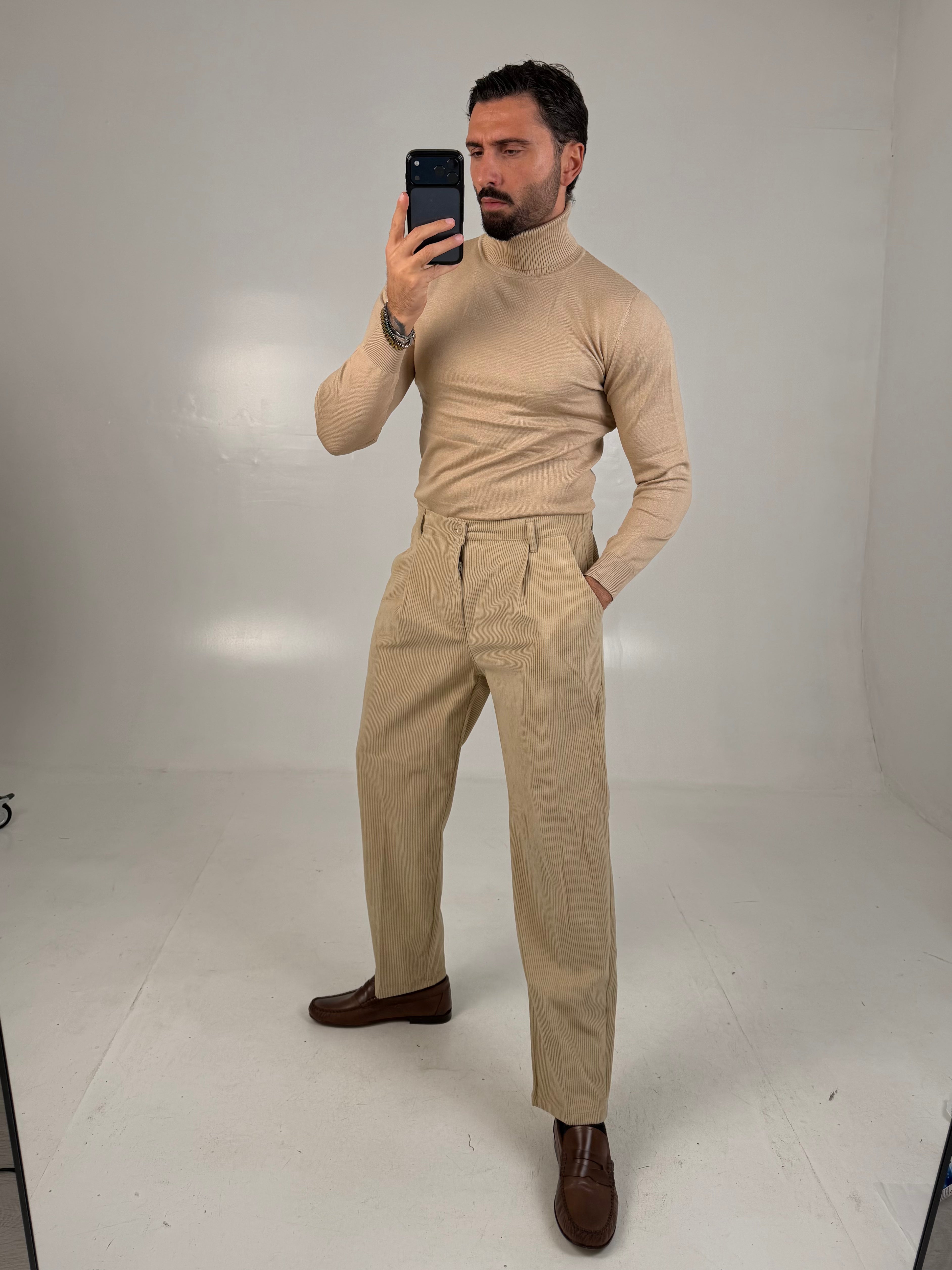 PANT VELLUTO A COSTE