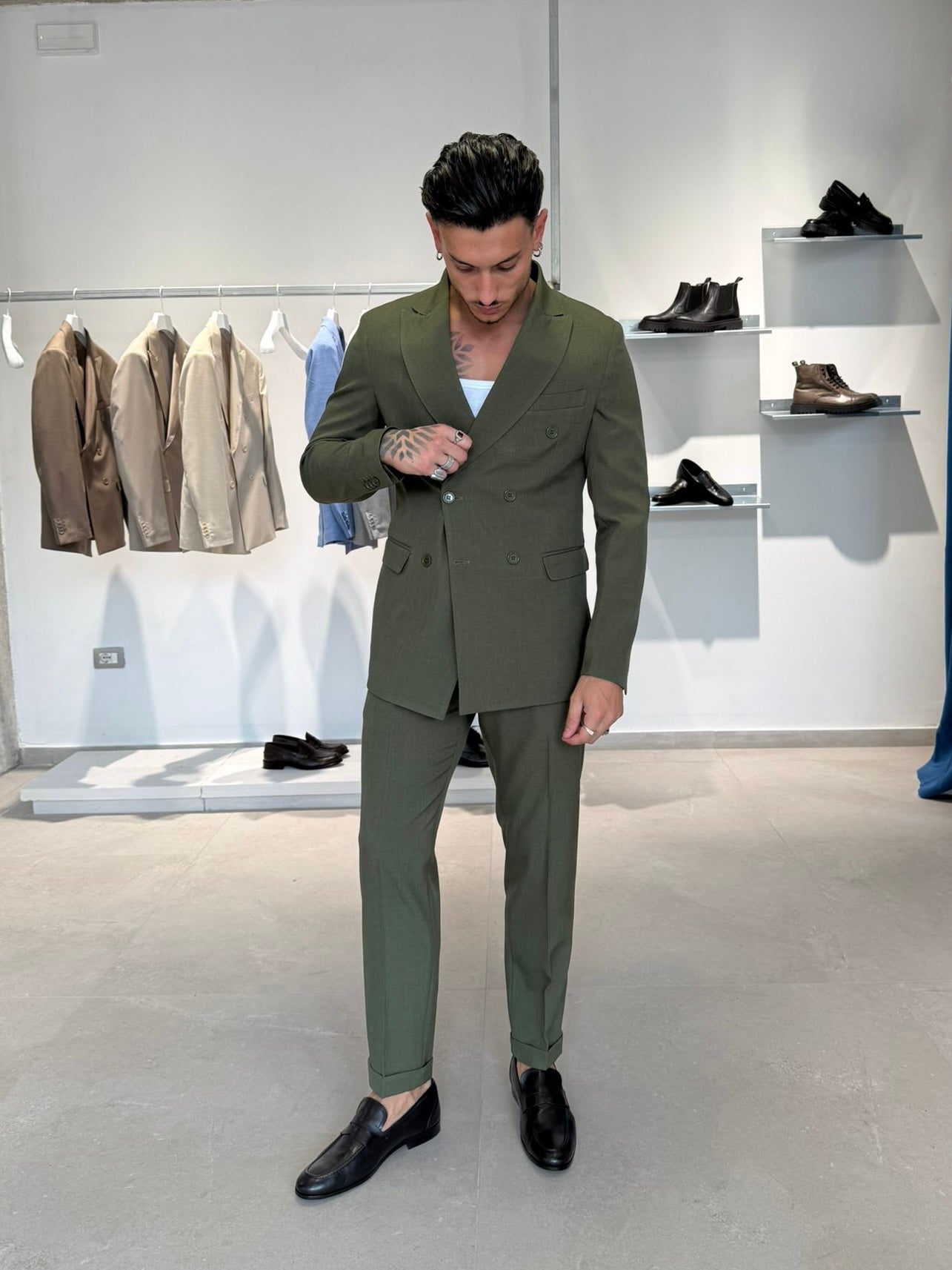 ABITO DOPPIO PETTO MILITARE