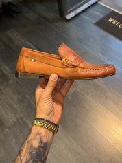 MOCASSINI LOAFER PELLE TOBACCO