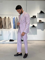 ABITO DOPPIO PETTO ROSA