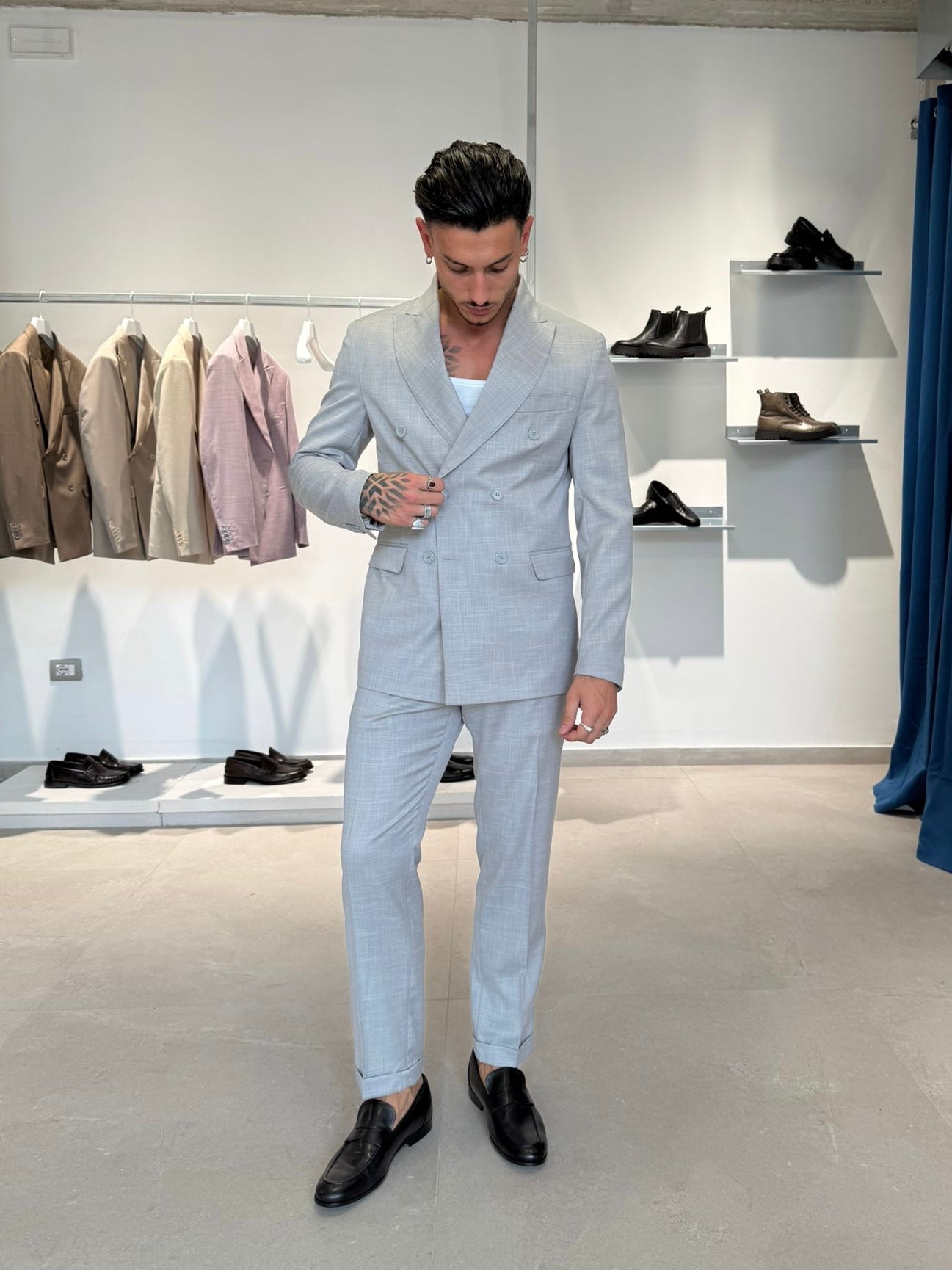 ABITO DOPPIO PETTO GRIGIO