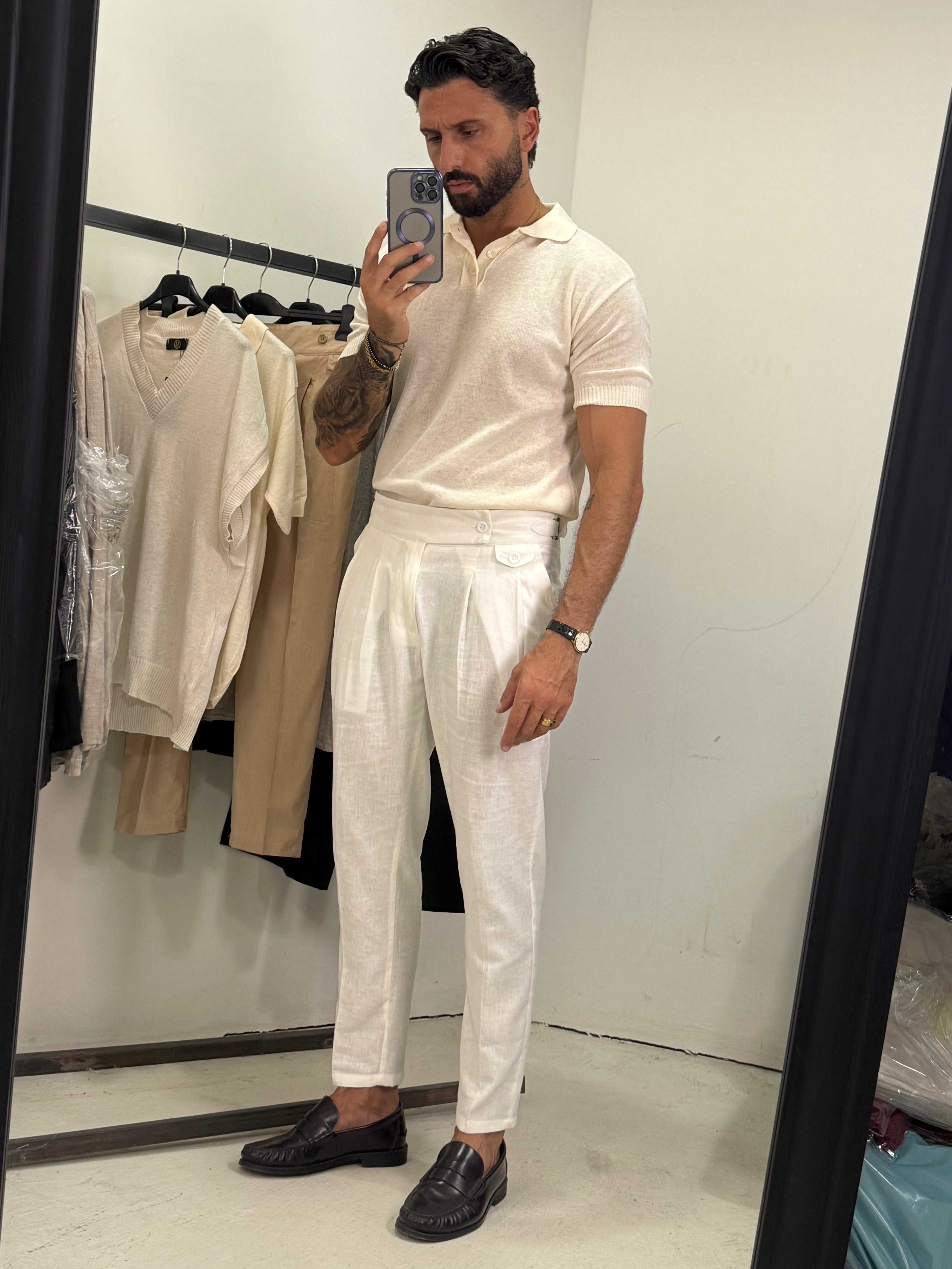 PANT CLASSIC LINO DOPPIA FIBBIA