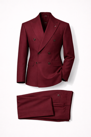 ABITO DOPPIO PETTO BORDEAUX