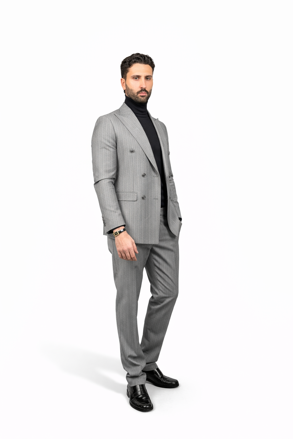 ABITO DOPPIO PETTO GESSATO