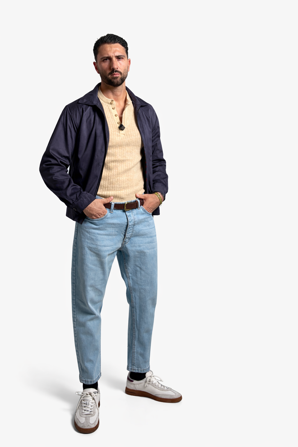 JACKET CAMOSCIO ZIP