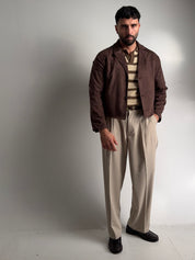 JACKET SUEDE CROPPED