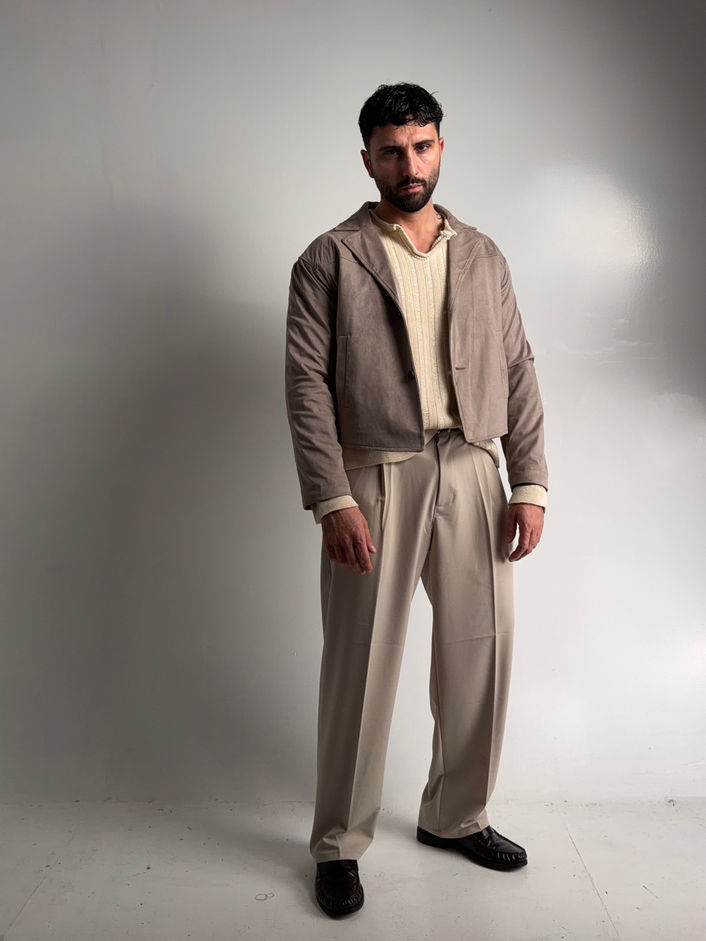 JACKET SUEDE CROPPED