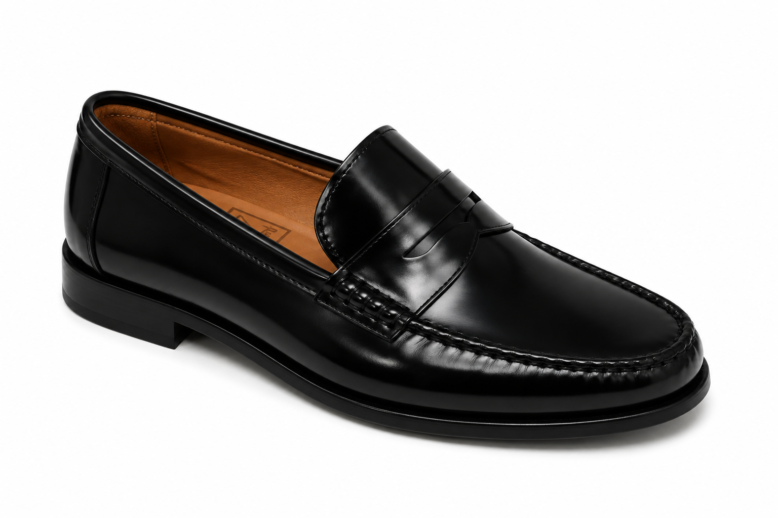MOCASSINI LOAFER NERO LUCIDO