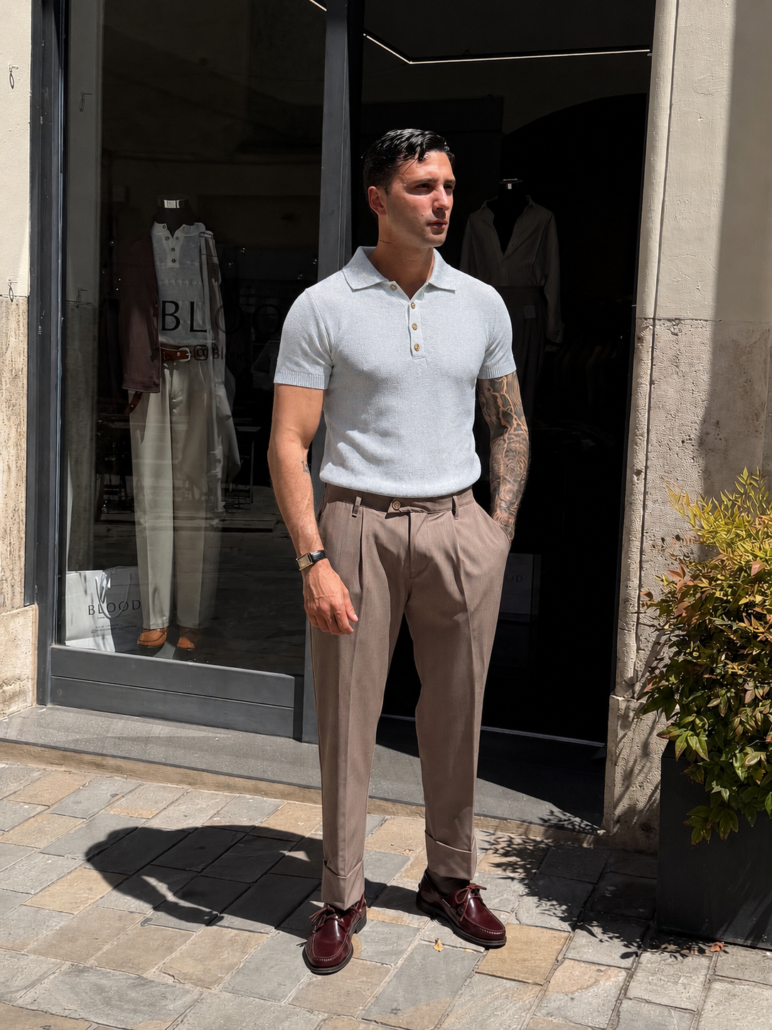 POLO FILO COTONE NATURAL