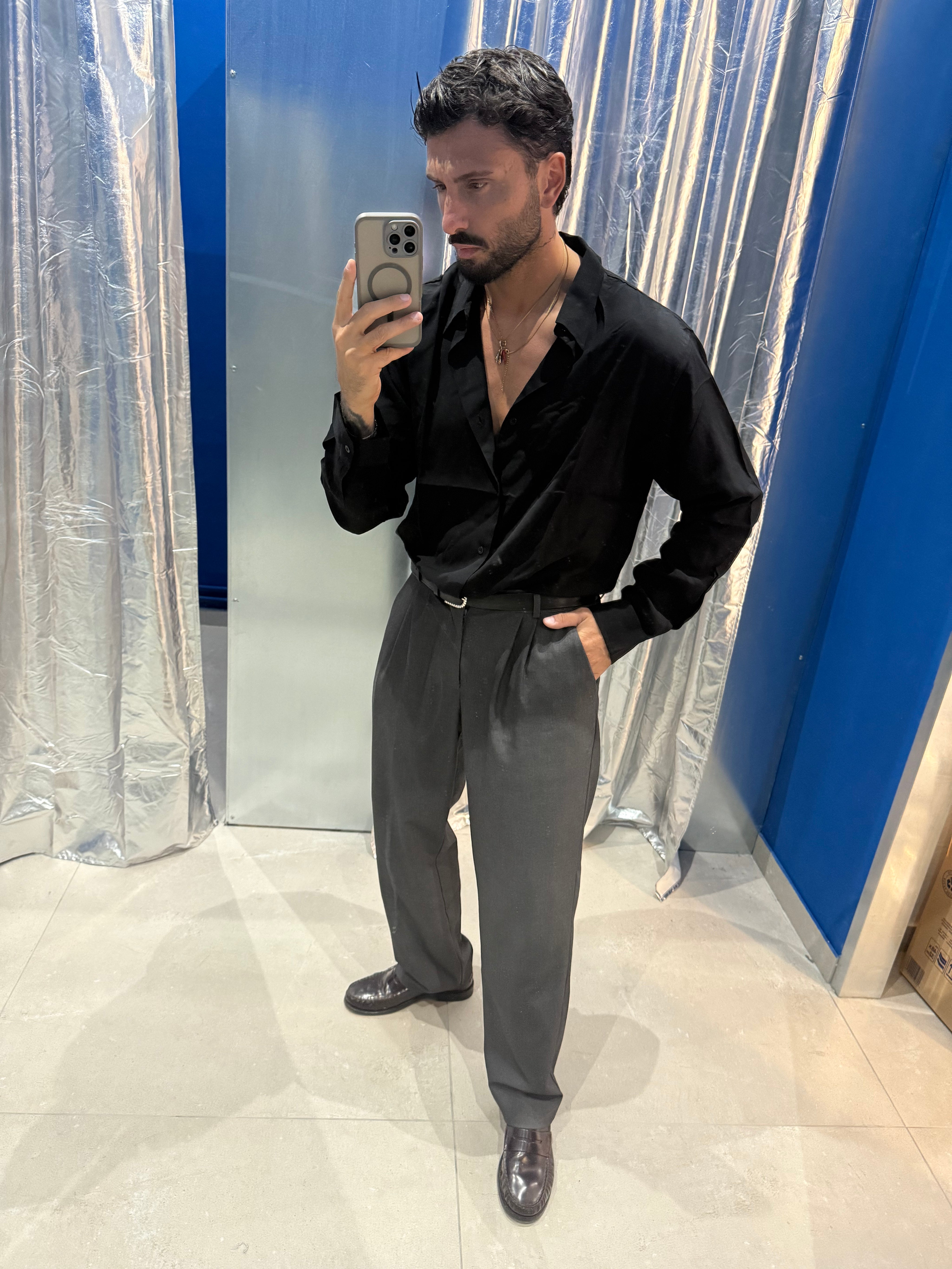 CAMICIA OVER VISCOSA