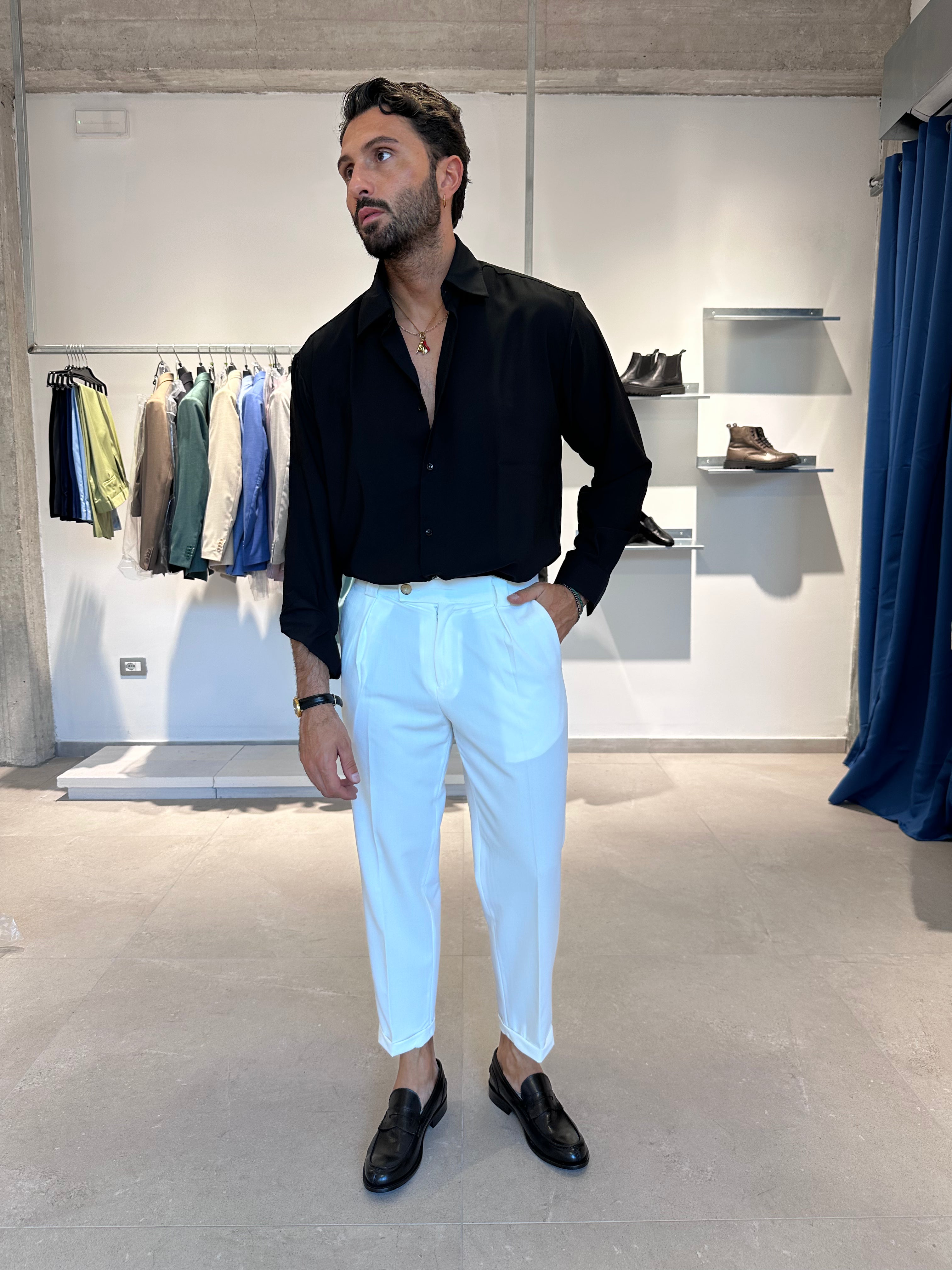 PANTA CAPRI BIANCO