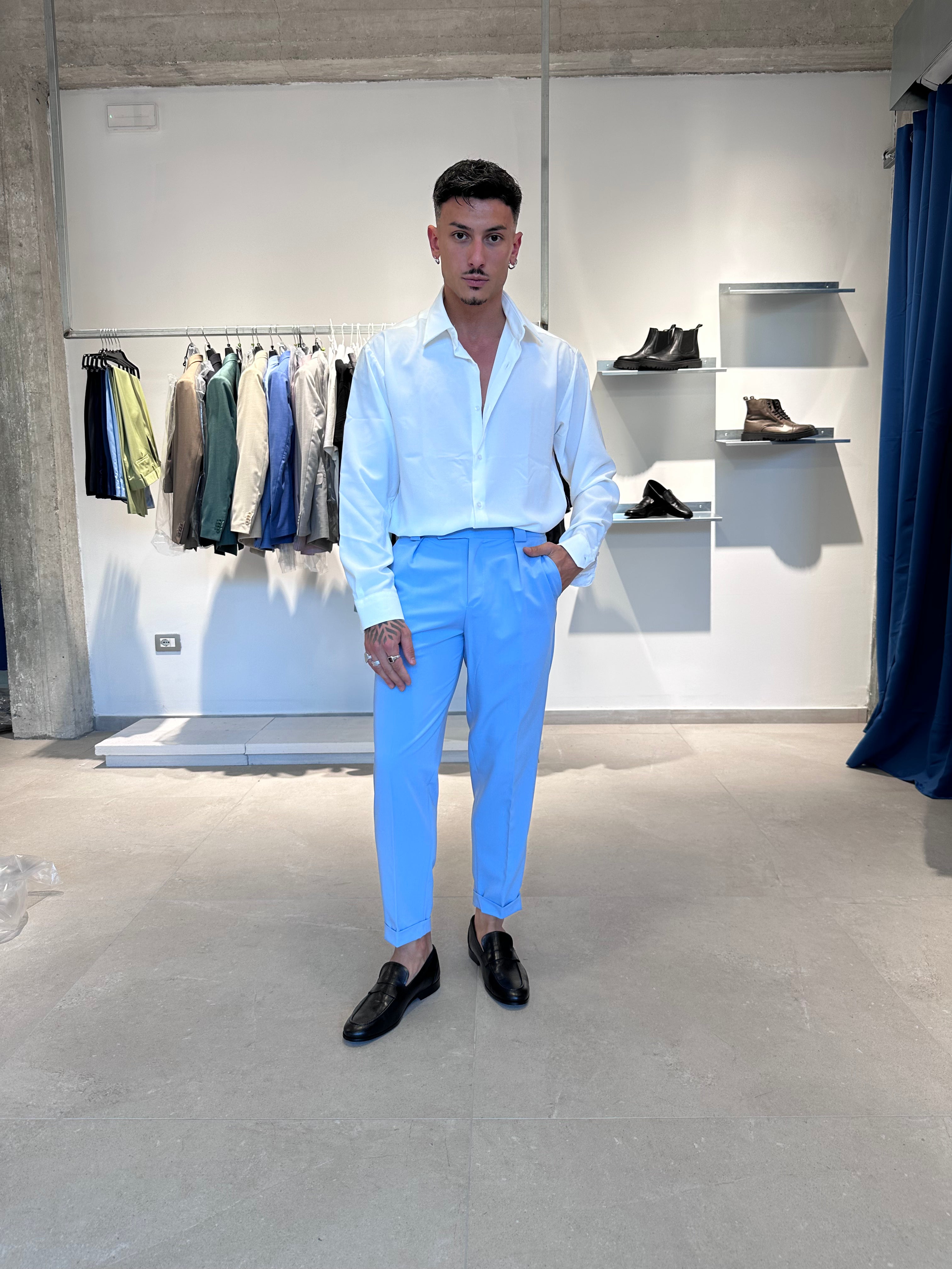 PANTA CAPRI CELESTE