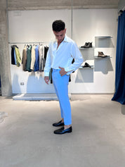 PANTA CAPRI CELESTE