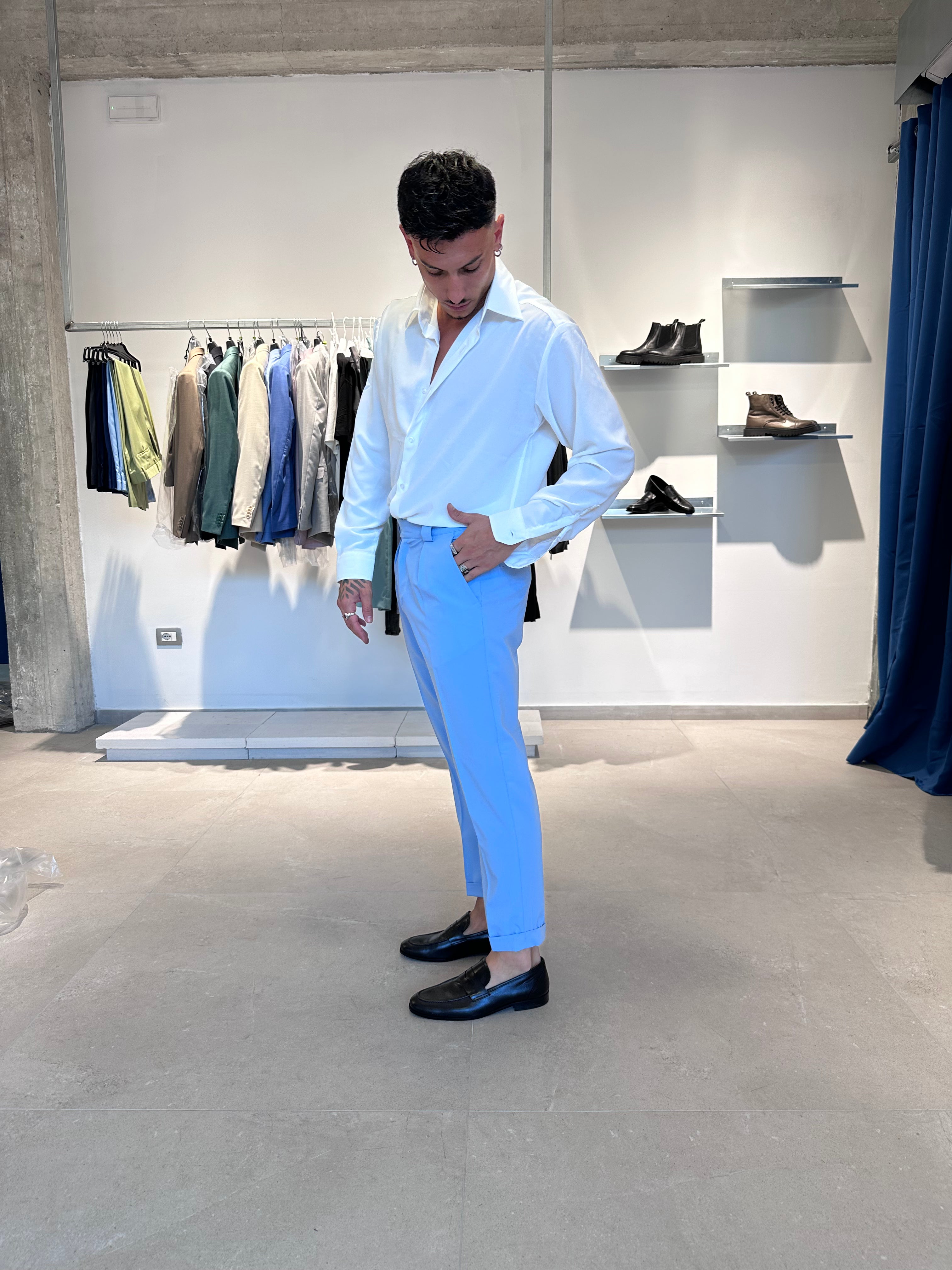 PANTA CAPRI CELESTE