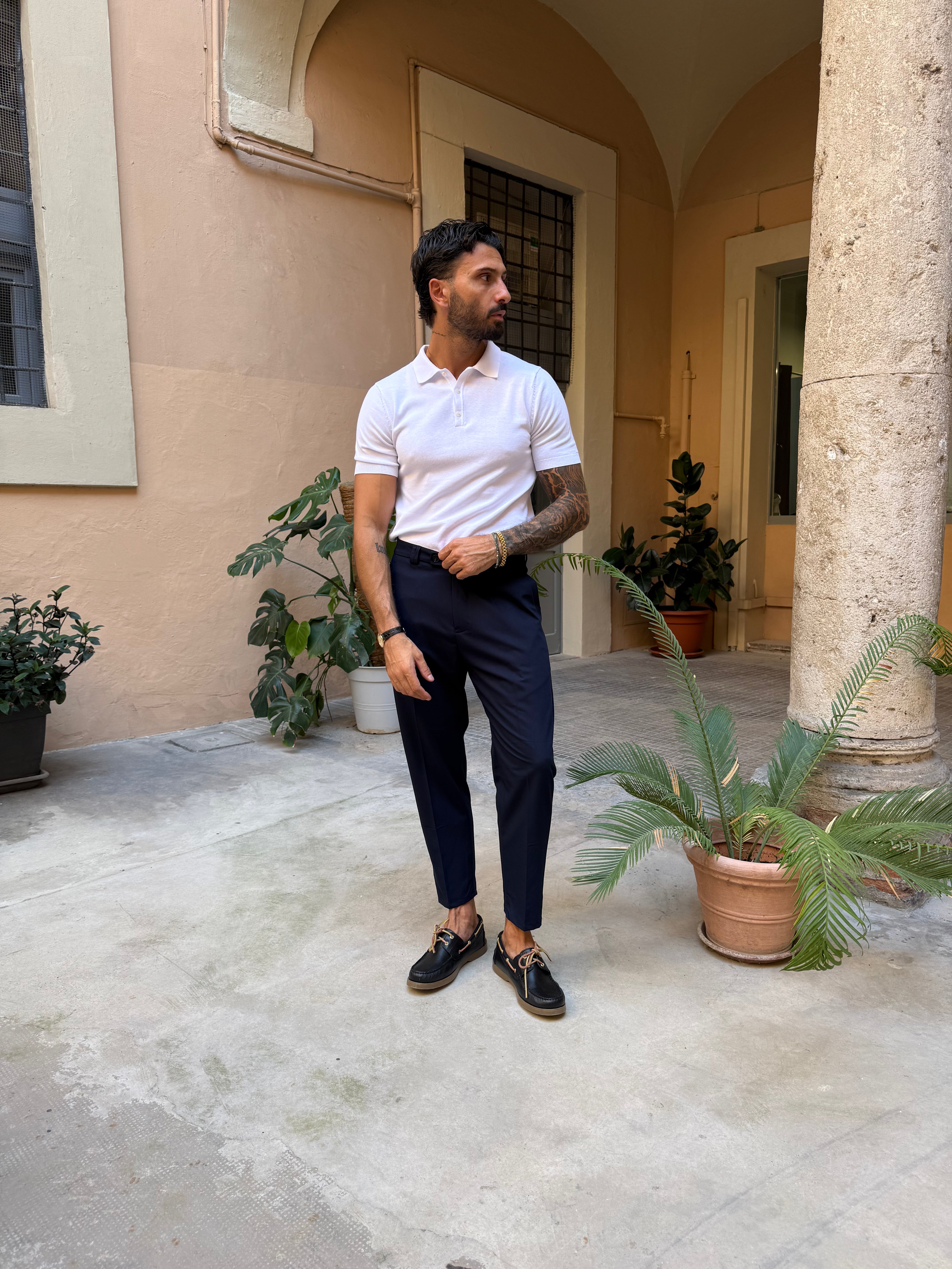 POLO VISCOSA BOTTONI