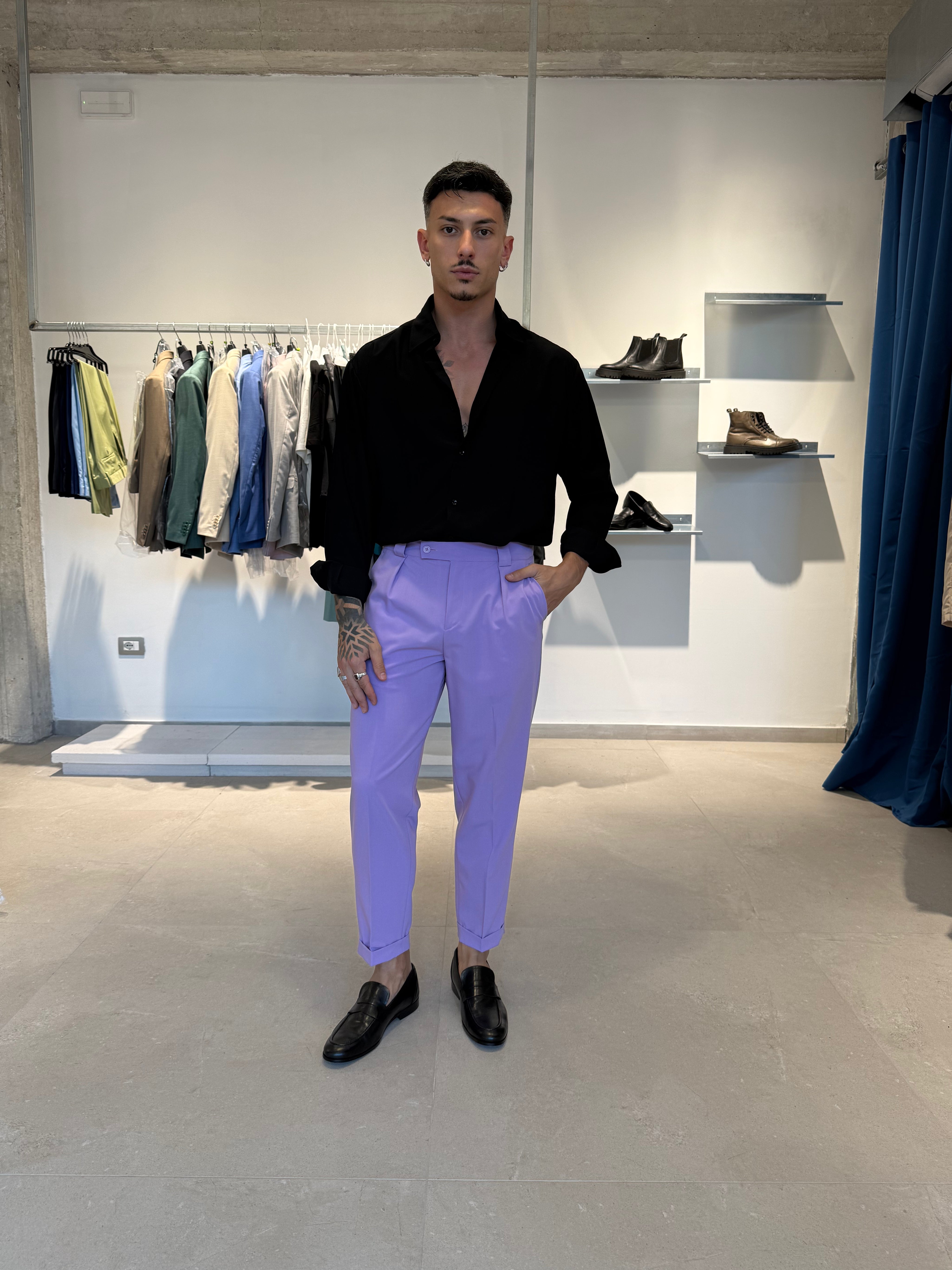 PANTA CAPRI LILLA