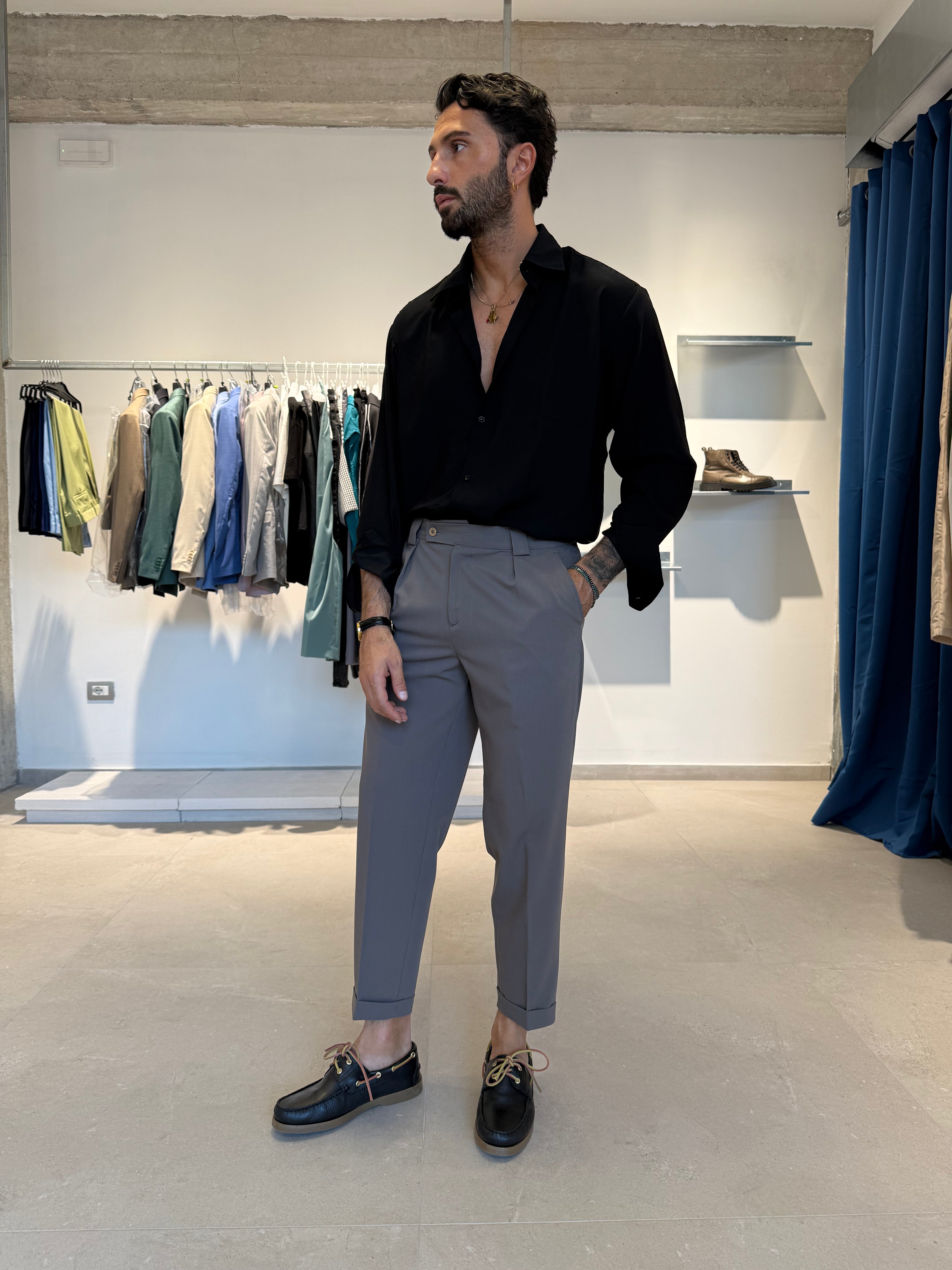 PANTA CAPRI FANGO