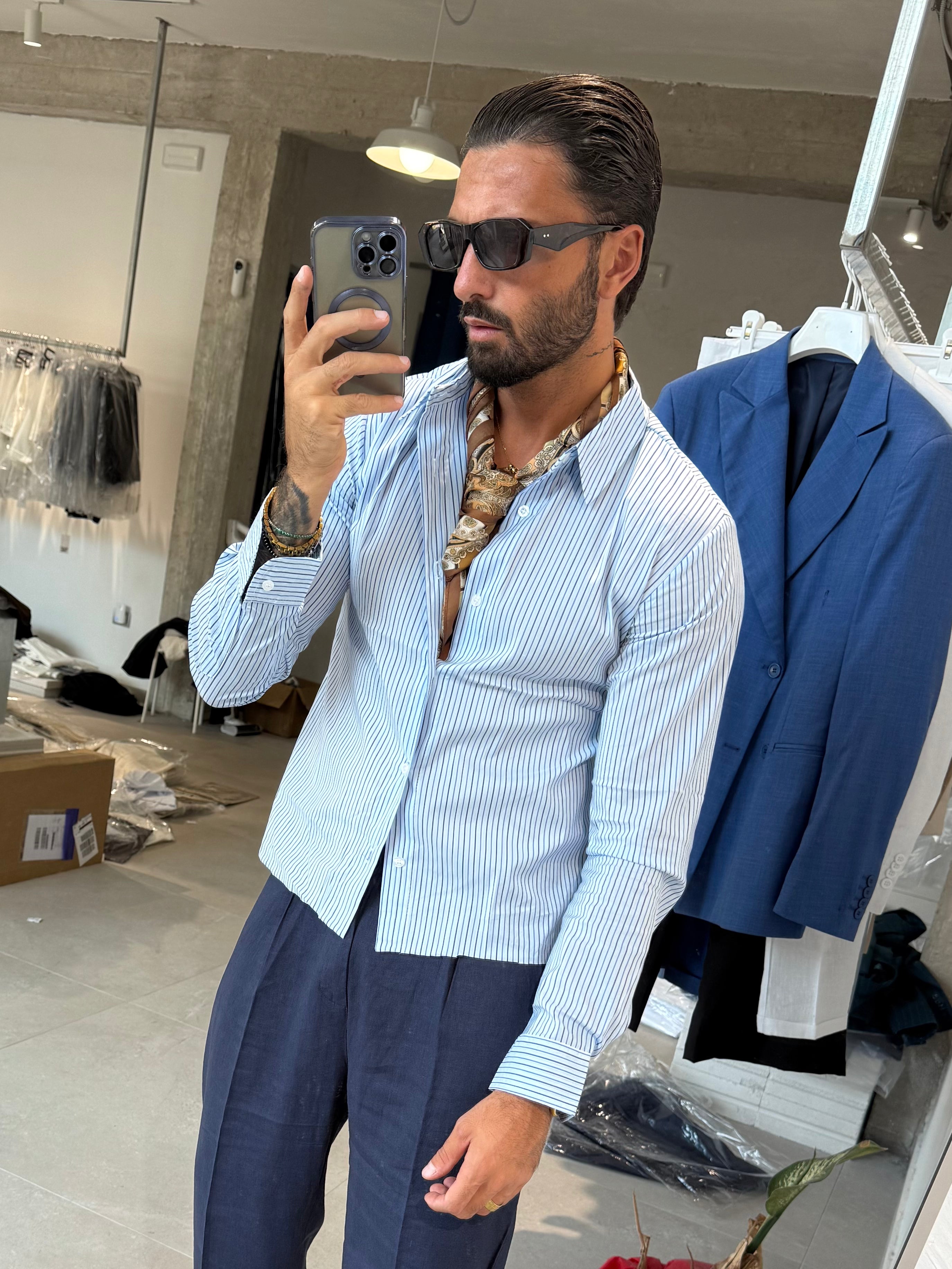 CAMICIA CROP BACCHETTINA