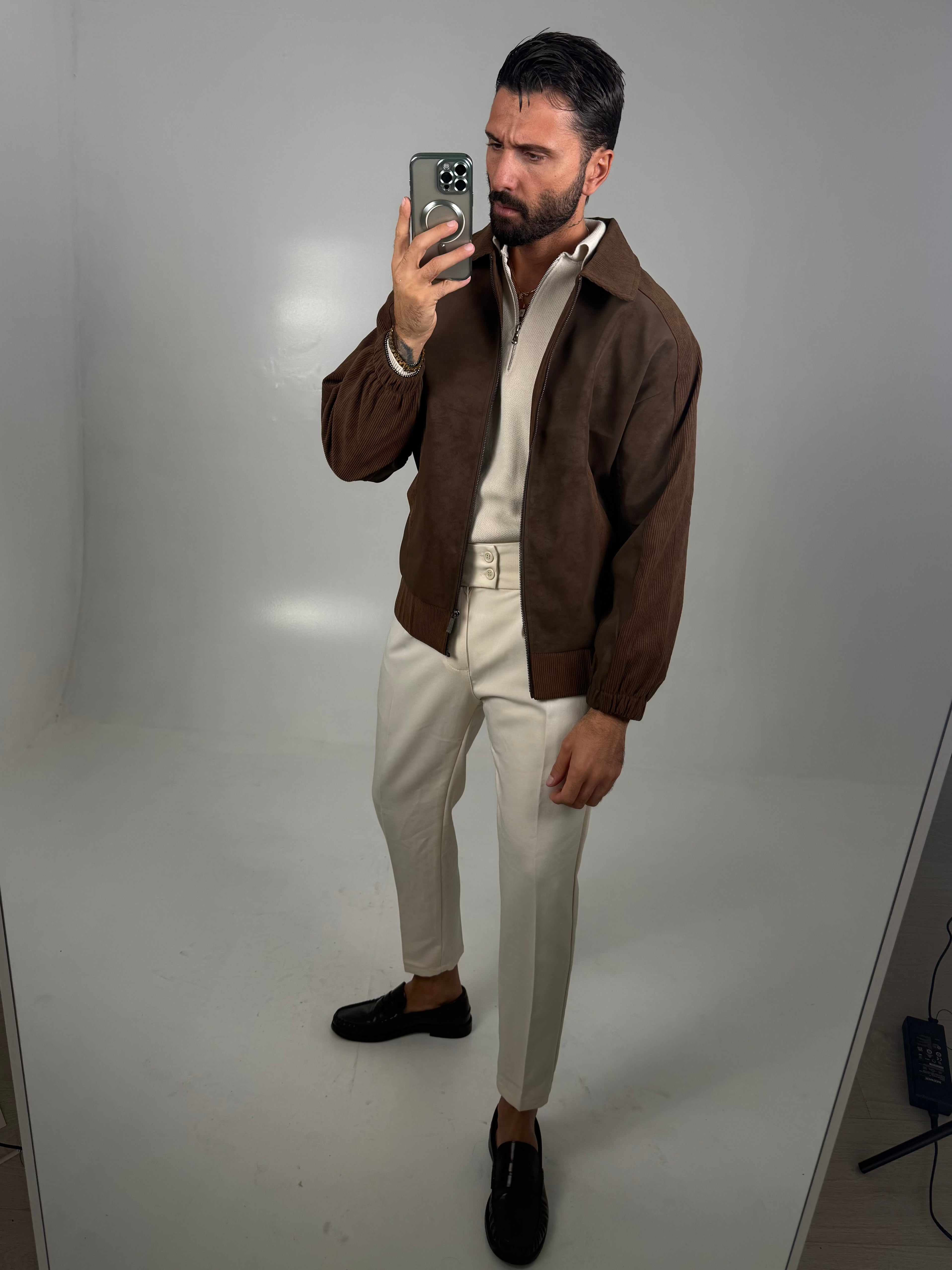JACKET CAMOSCIO