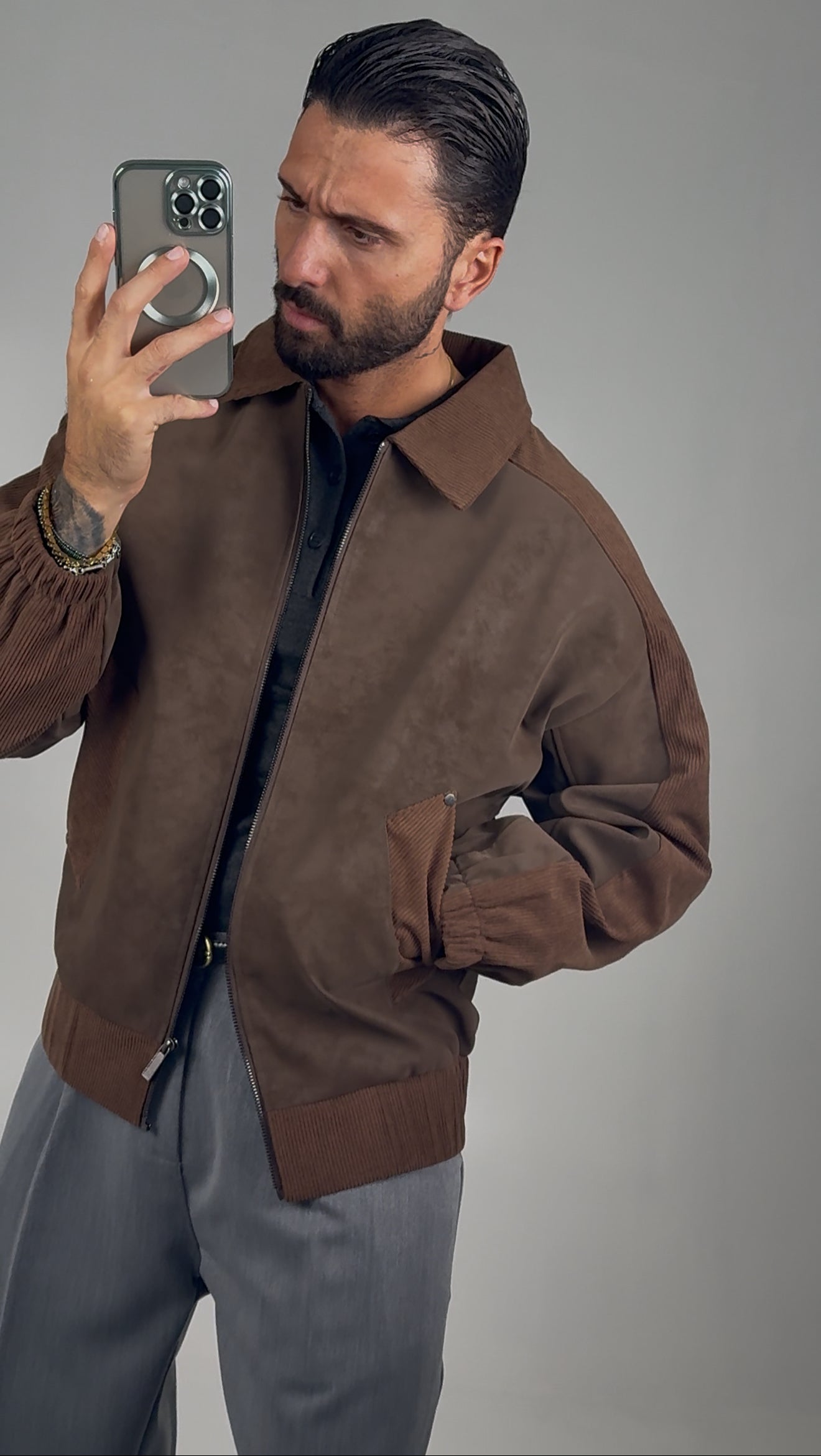 JACKET CAMOSCIO