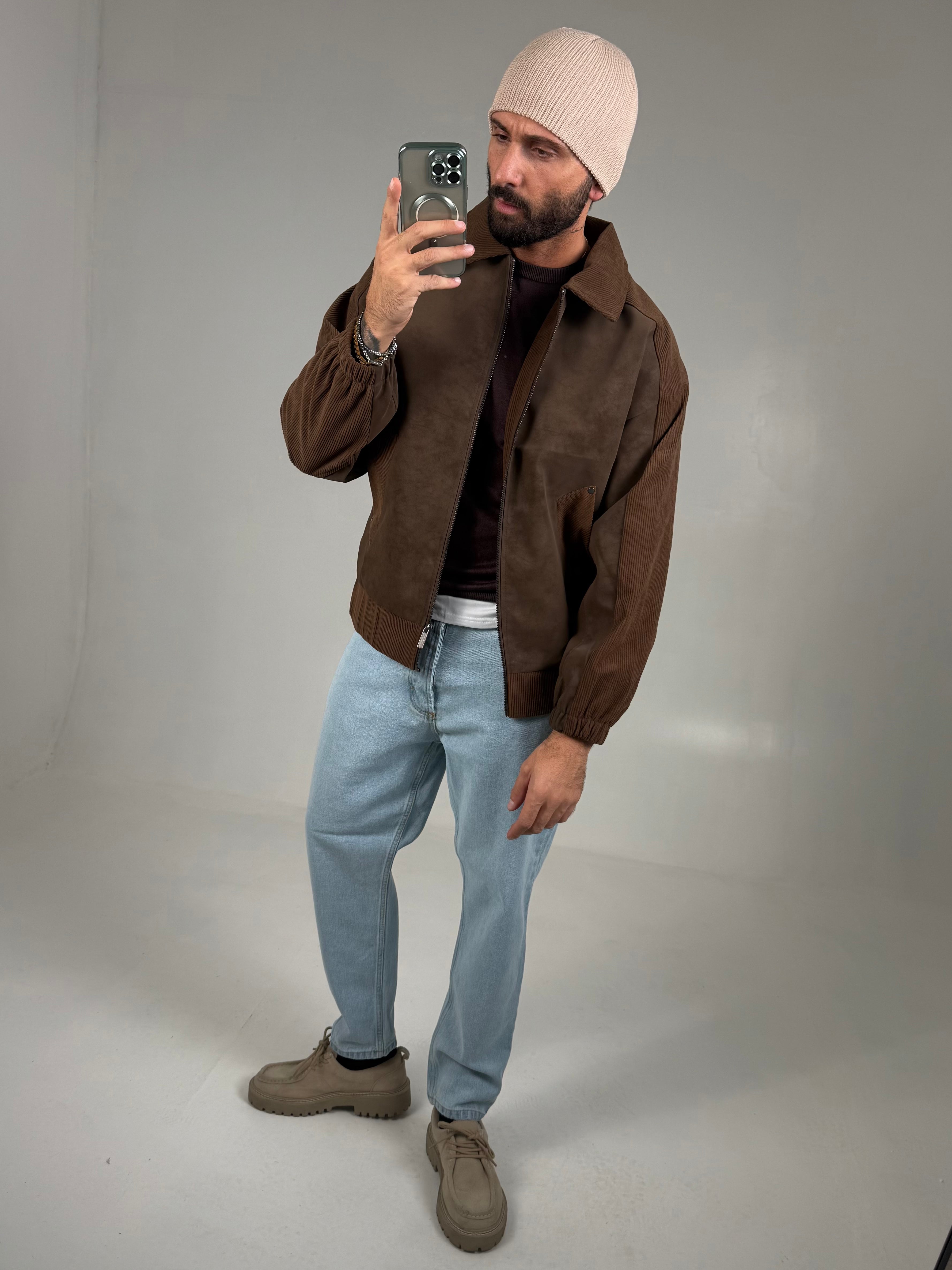 JACKET CAMOSCIO
