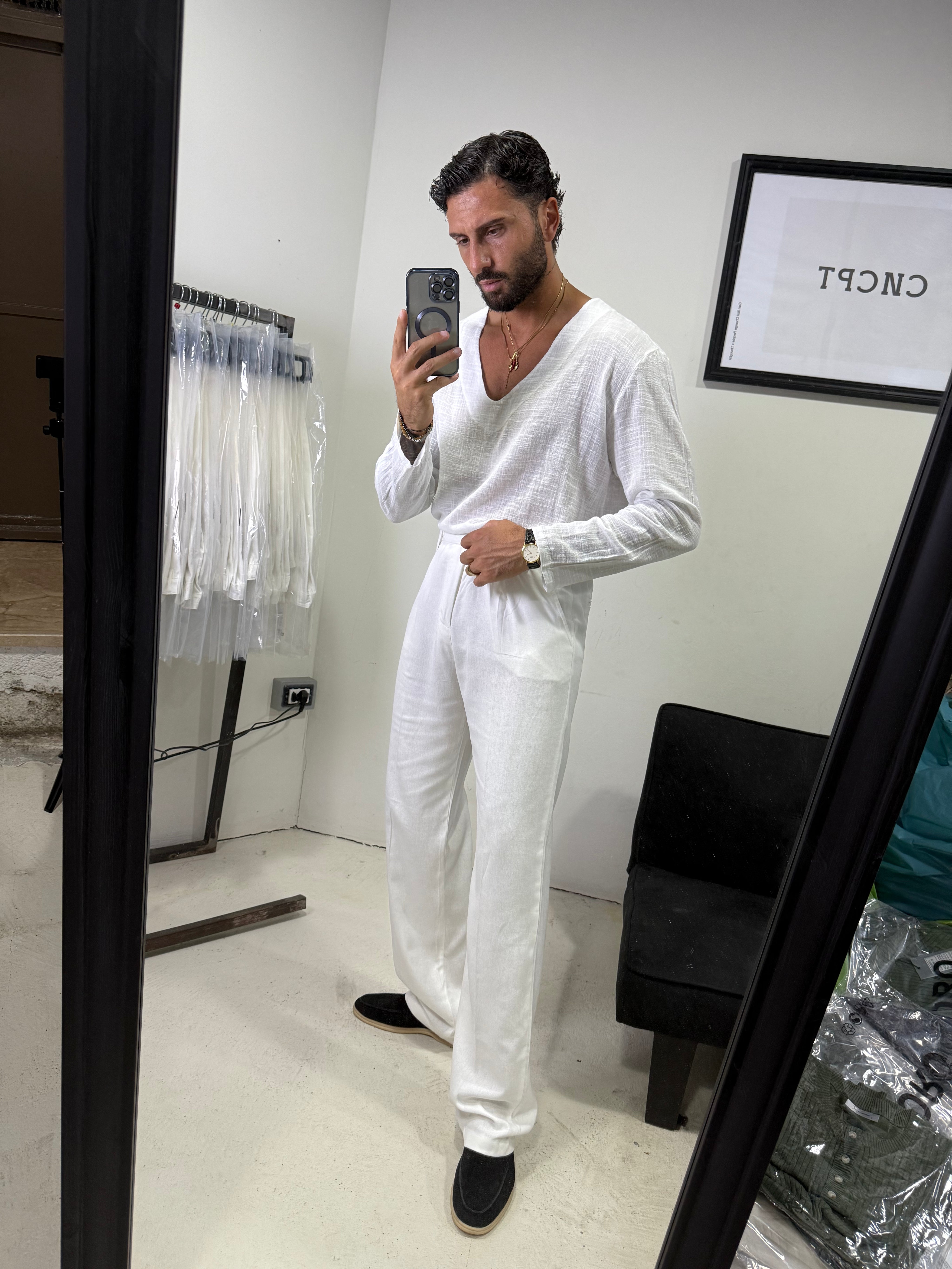 PANTA LOOSE FIT LINO