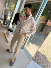 CAMICIA CROP A QUADRI