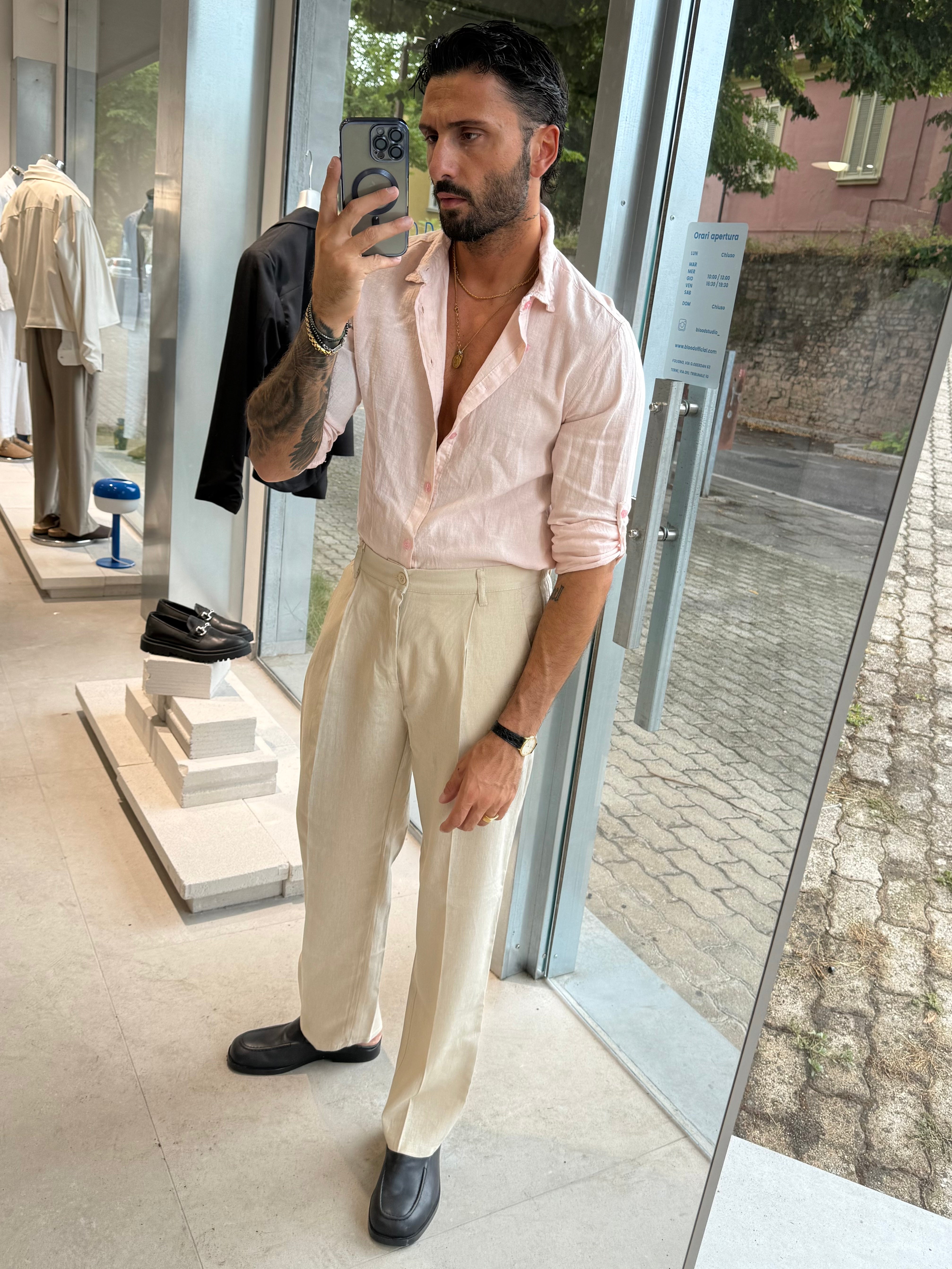 PANTA LOOSE FIT LINO