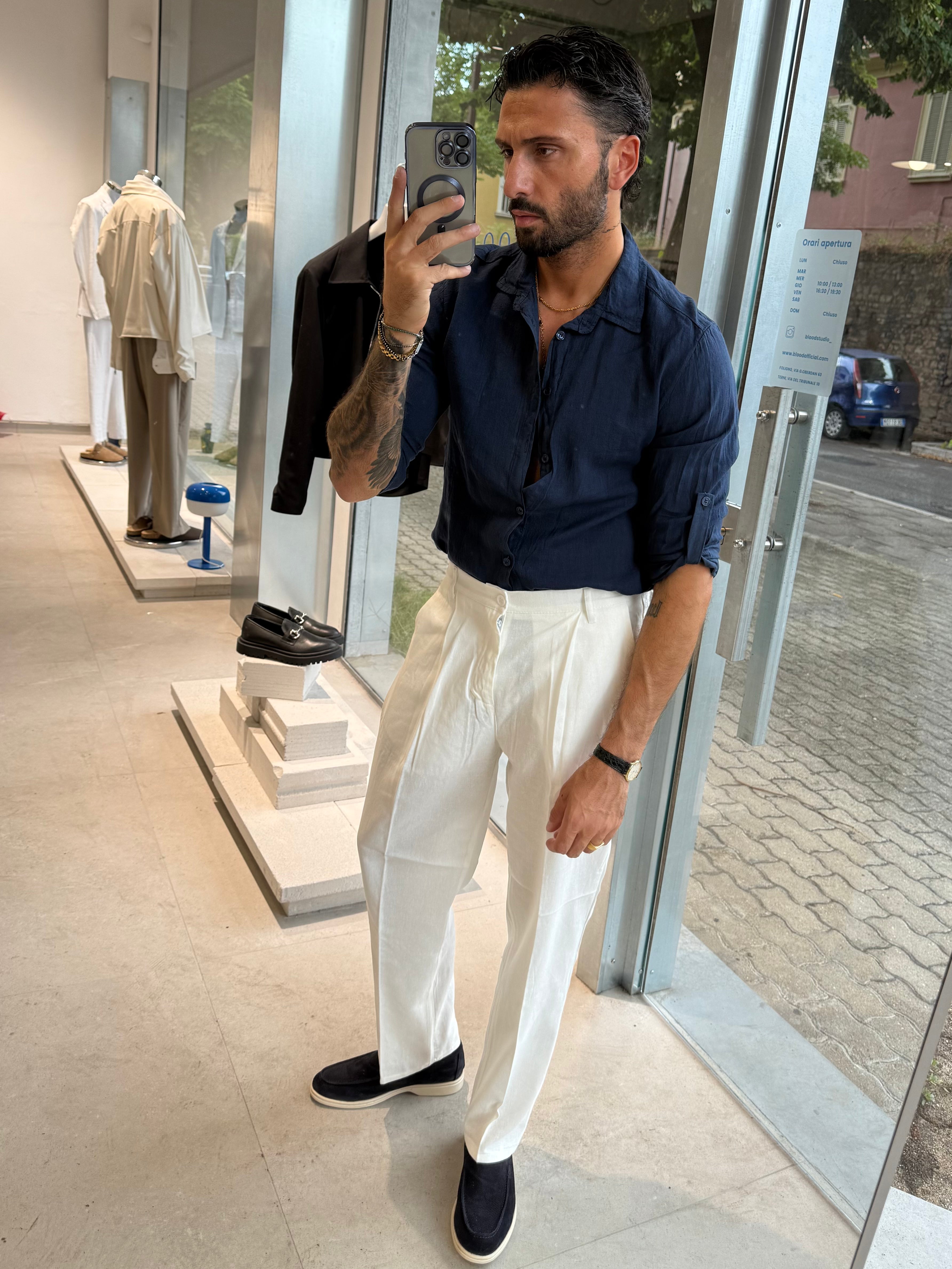 CAMICIA LINO SLIM