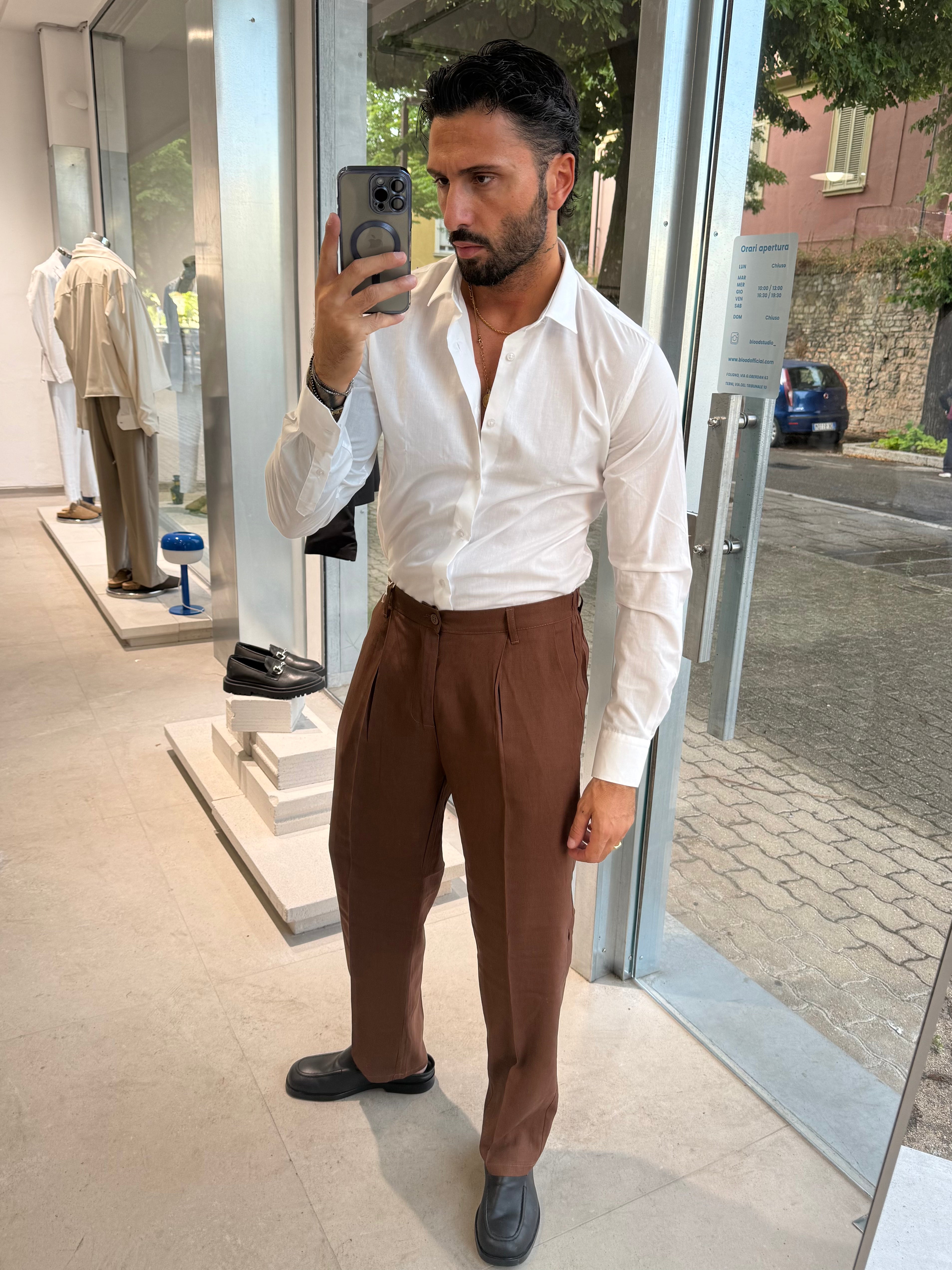 PANTA LOOSE FIT LINO