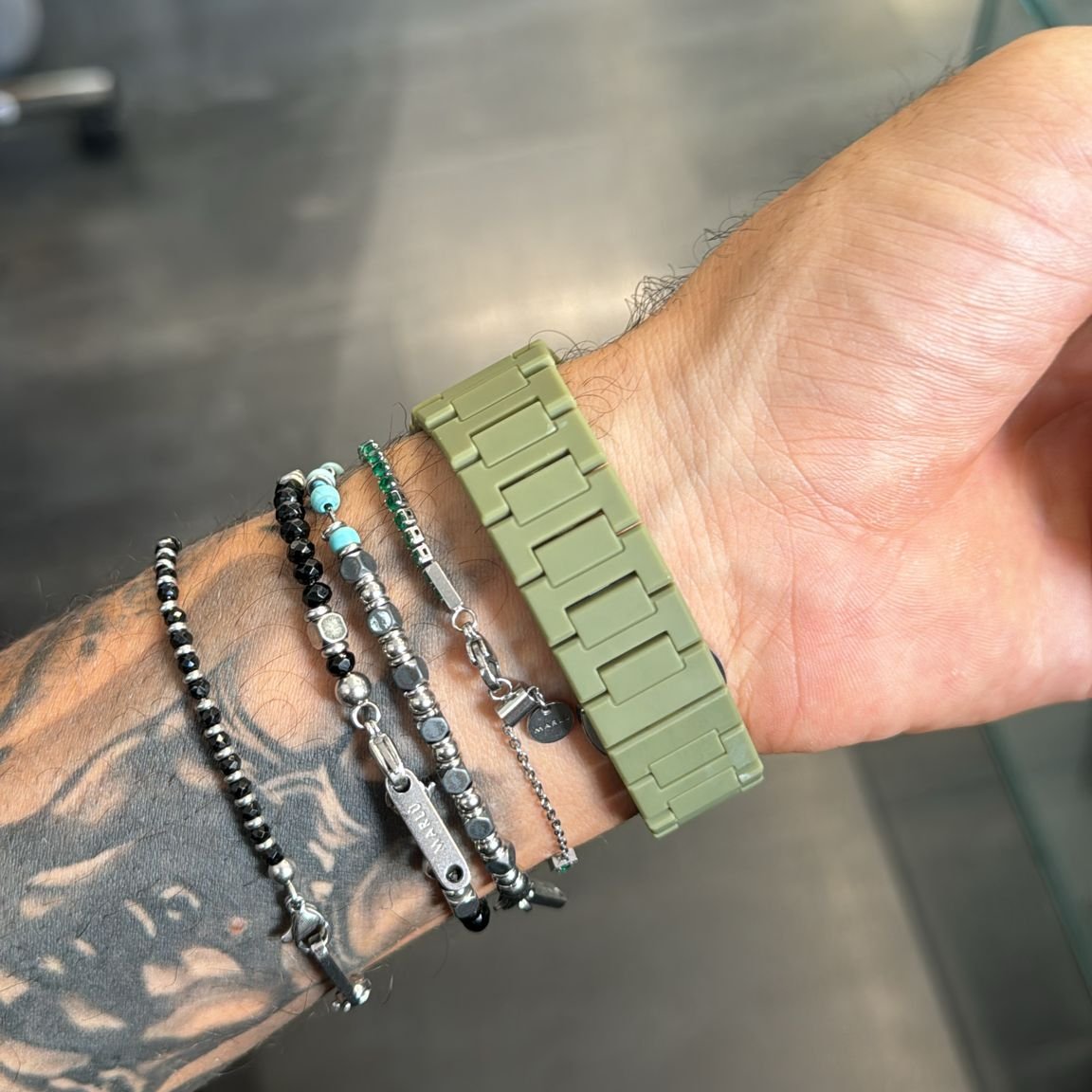 Military Green Blood Watch