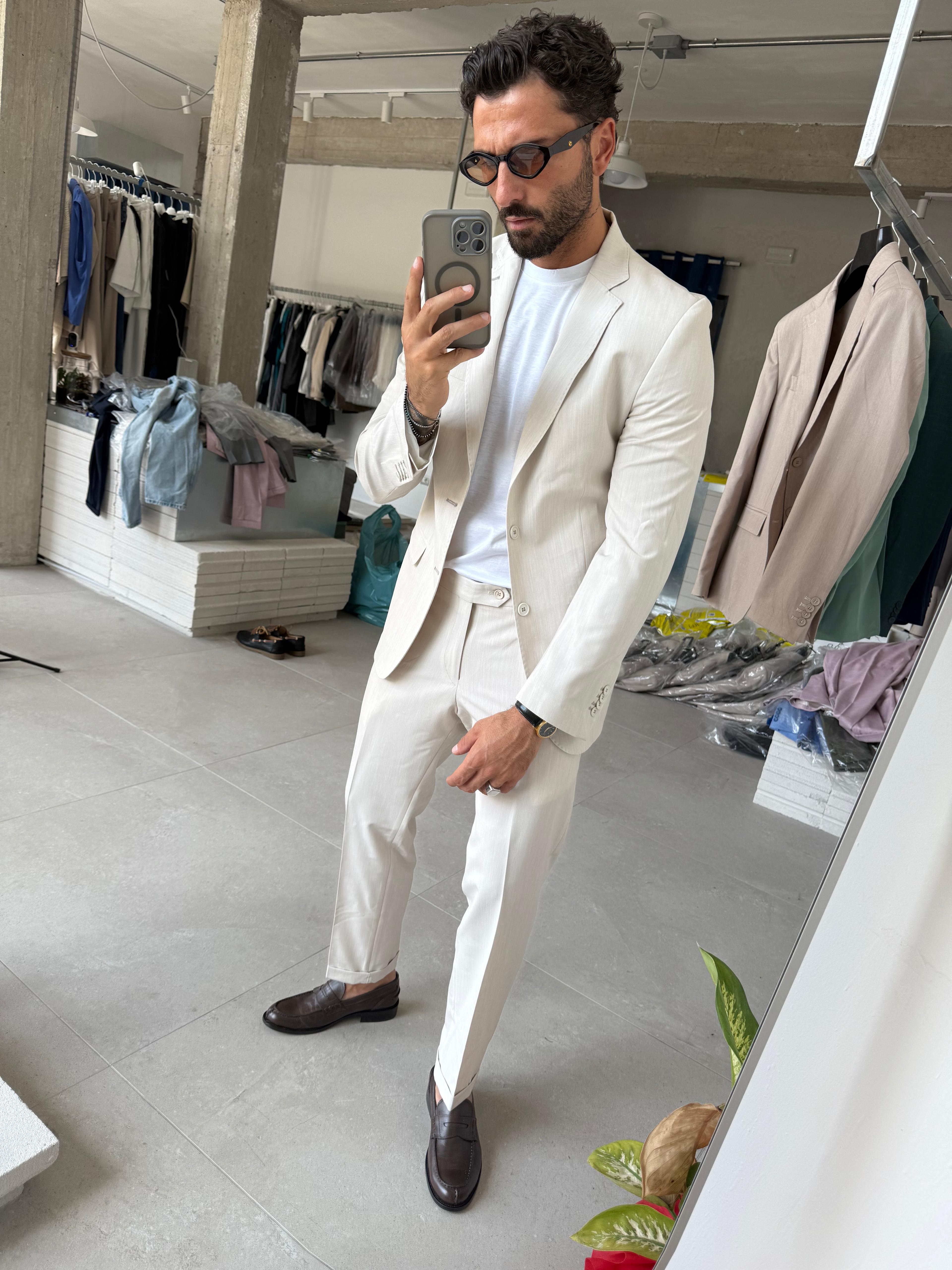 ABITO MONOPETTO BEIGE